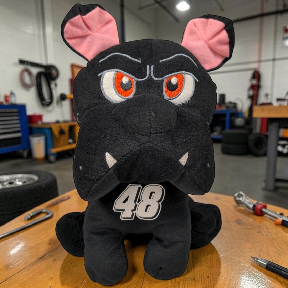 NASCAR Jimmie Johnson #48 Bulldog Plush Toy 2017 Kellytoy Hendrick Motorsports
